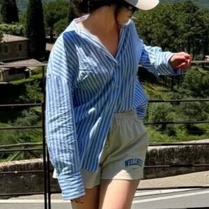 Zara striped button up shirt